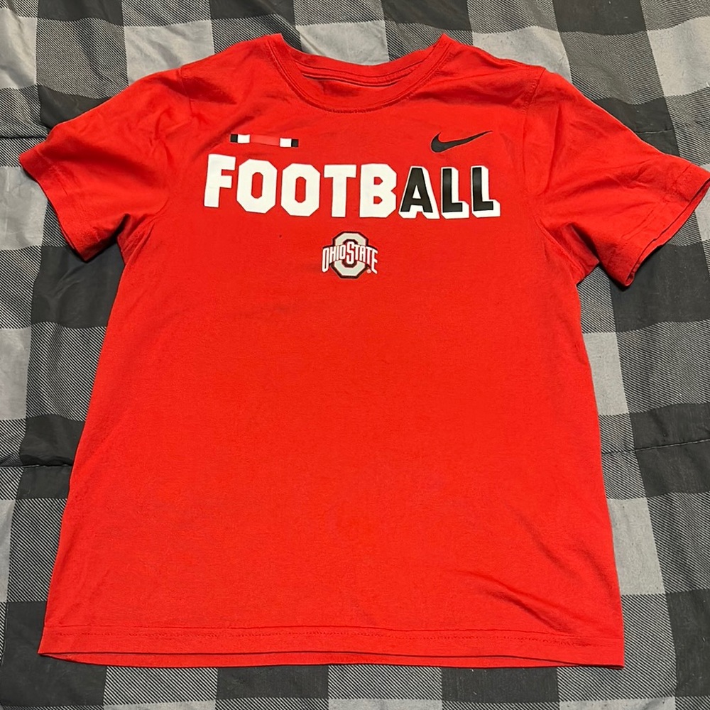 Nike Red Ohio State Football Short Sleeve Tee